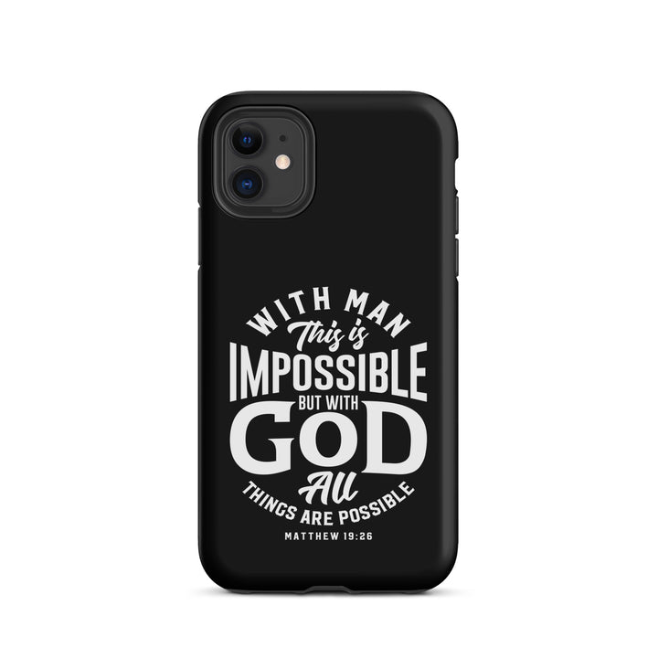 Christian Phone Case All Things Possible Black for iPhone® iPhone® Phone Cases Matte iPhone 11 