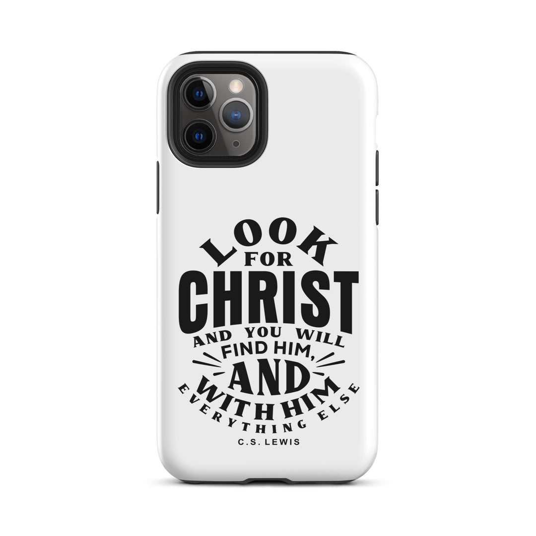 Christian Phone C.S. Lewis Case Look For Christ White for iPhone® iPhone® Phone Cases Matte iPhone 11 Pro