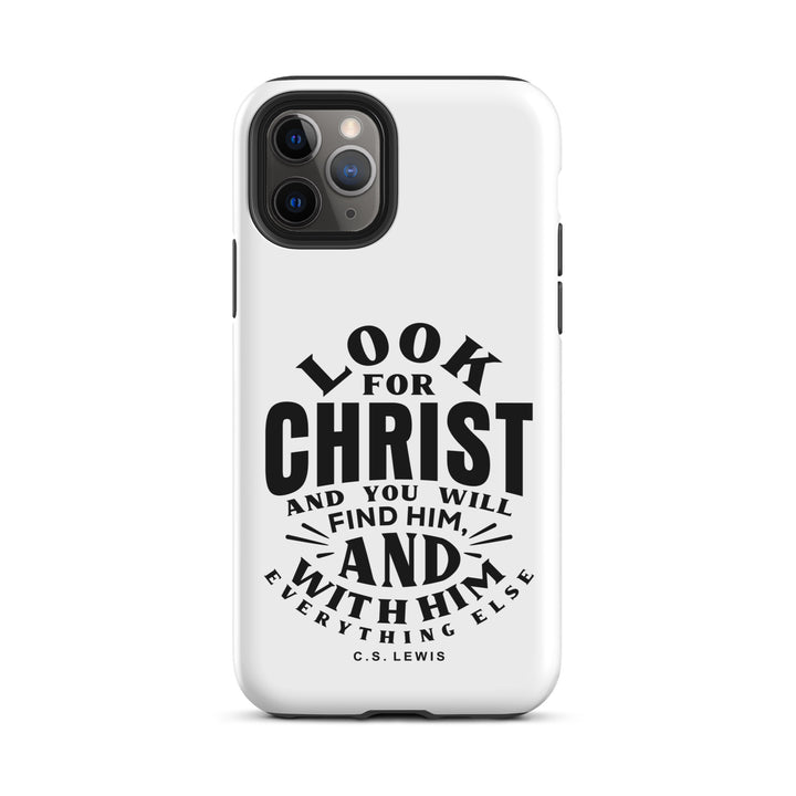 Christian Phone C.S. Lewis Case Look For Christ White for iPhone® iPhone® Phone Cases Matte iPhone 11 Pro
