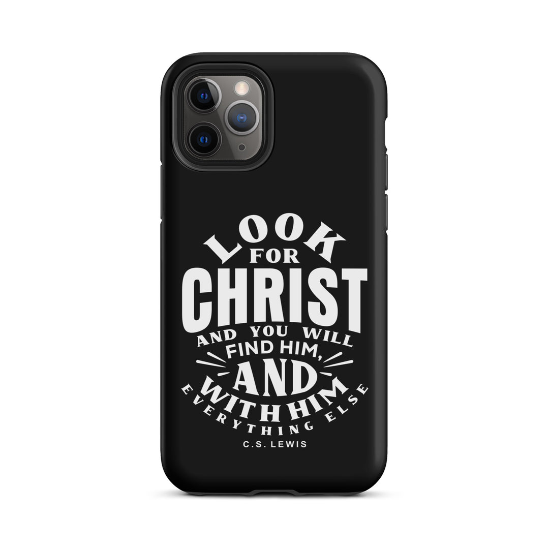 Christian Phone C.S. Lewis Case Look For Christ Black for iPhone® iPhone® Phone Cases Matte iPhone 11 Pro
