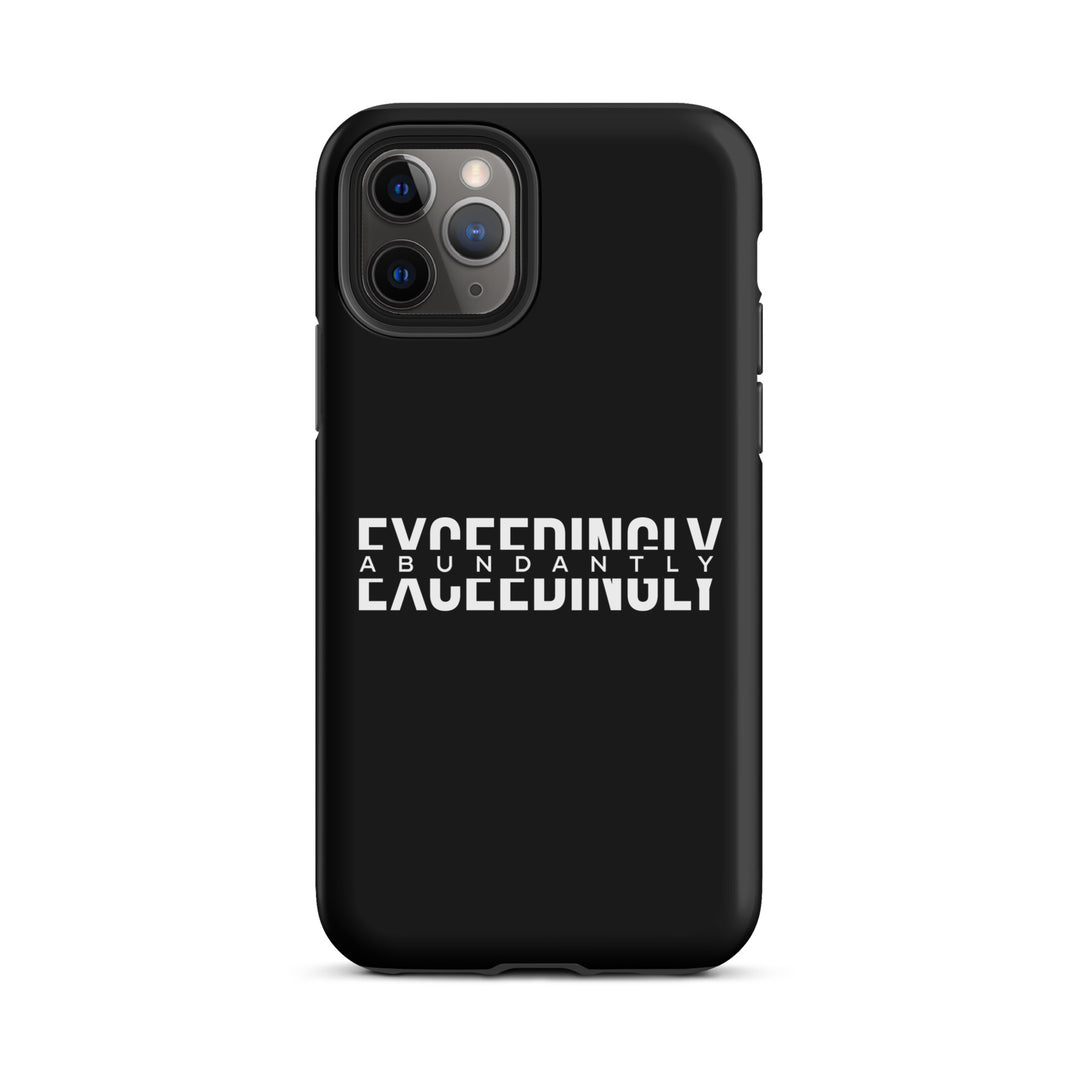 Christian Phone Case Exceedingly Abundantly Black for iPhone® iPhone® Phone Cases Matte iPhone 11 Pro 