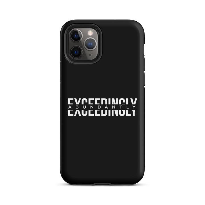 Christian Phone Case Exceedingly Abundantly Black for iPhone® iPhone® Phone Cases Matte iPhone 11 Pro 
