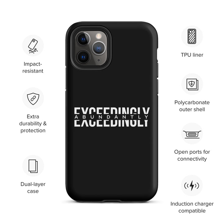 Christian Phone Case Exceedingly Abundantly Black for iPhone® iPhone® Phone Cases   