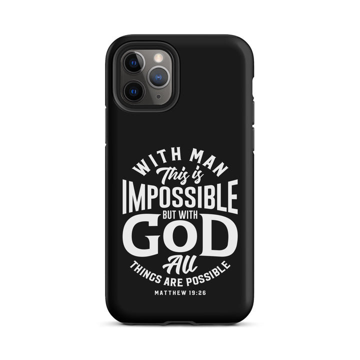 Christian Phone Case All Things Possible Black for iPhone® iPhone® Phone Cases Matte iPhone 11 Pro 