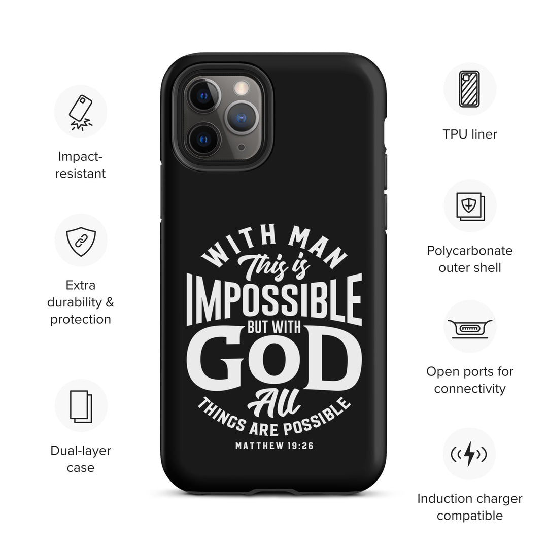 Christian Phone Case All Things Possible Black for iPhone® iPhone® Phone Cases   