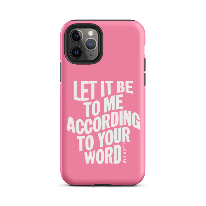 Christian Phone Case According To Your Word Pink  for iPhone® iPhone® Phone Cases Matte iPhone 11 Pro 