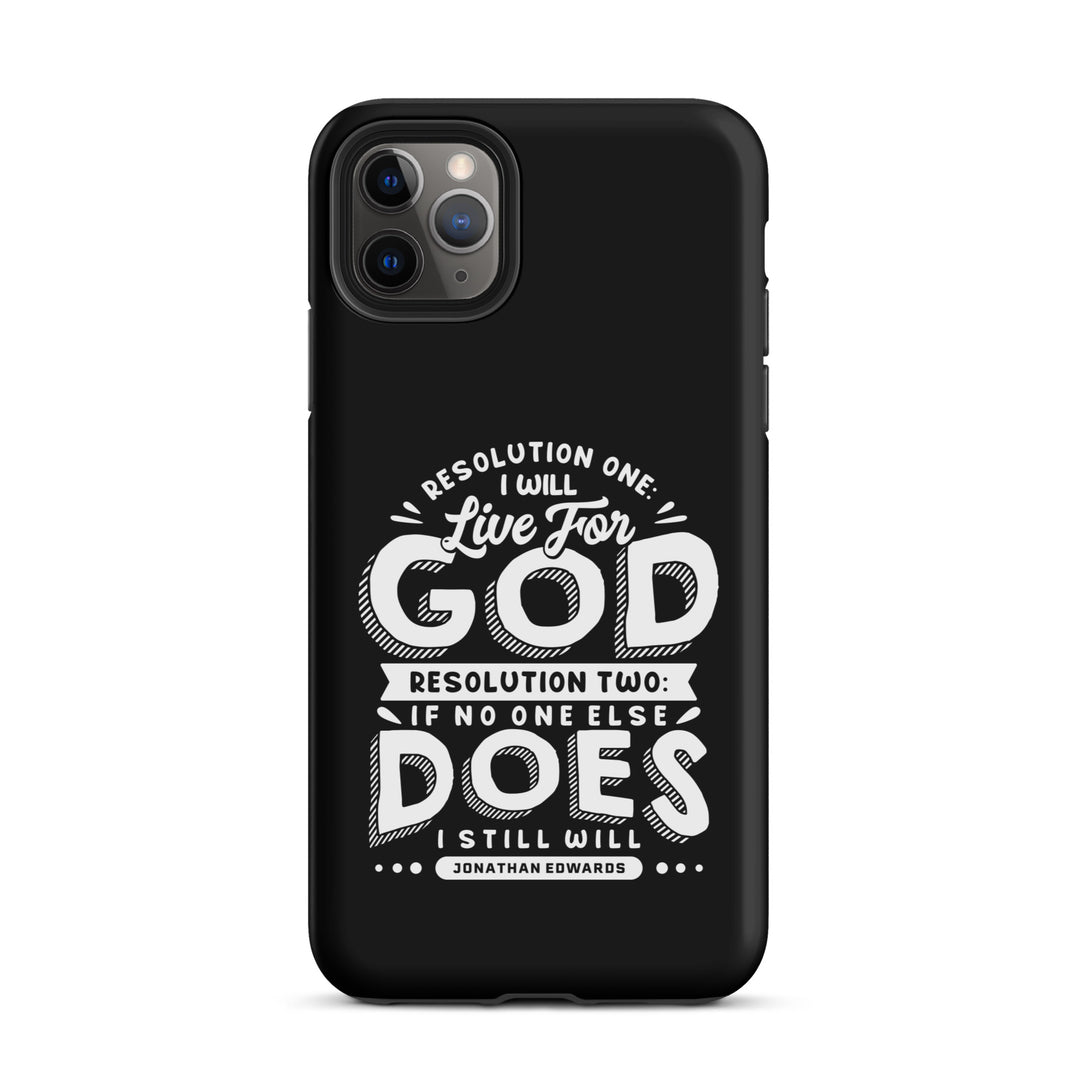 Christian Phone Case Jonathan Edwards Live For God Black for iPhone® iPhone® Phone Cases Matte iPhone 11 Pro Max