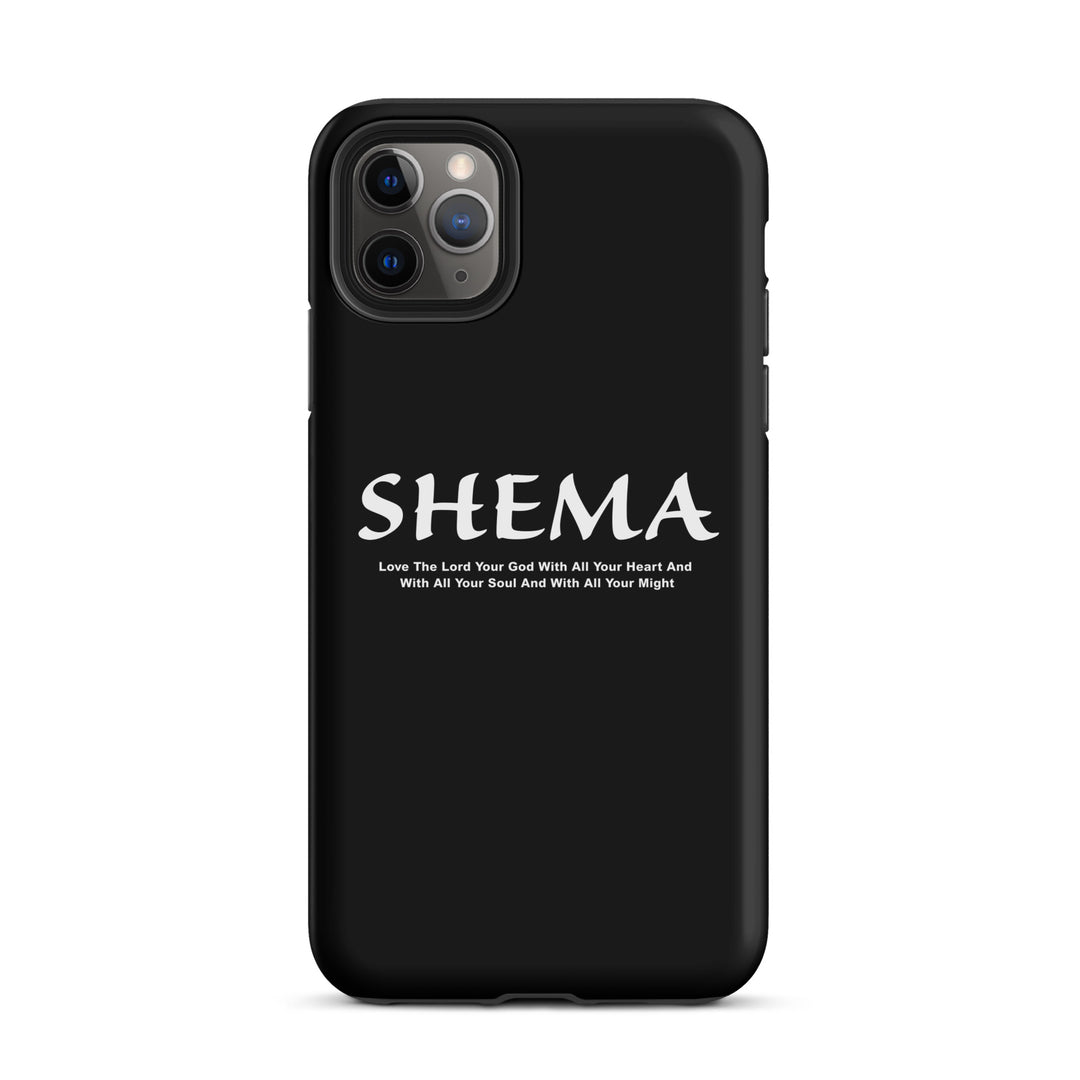 Christian Phone Case Shema Love The Lord Black  for iPhone® iPhone® Phone Cases Matte iPhone 11 Pro Max 