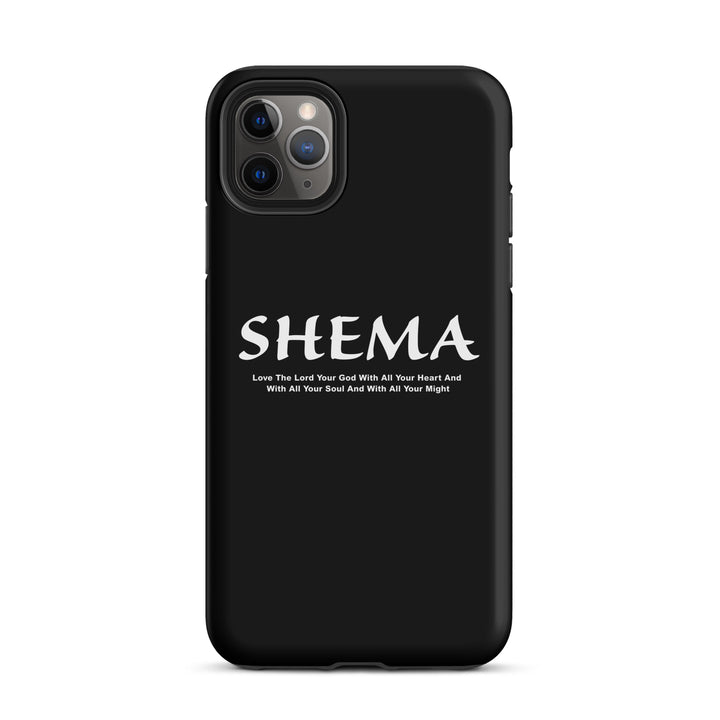 Christian Phone Case Shema Love The Lord Black  for iPhone® iPhone® Phone Cases Matte iPhone 11 Pro Max 