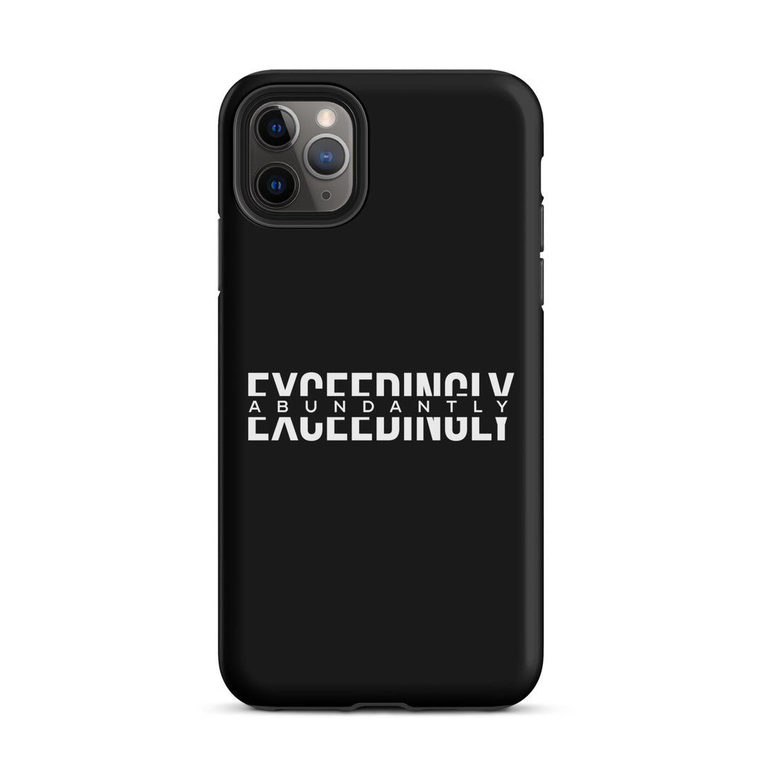 Christian Phone Case Exceedingly Abundantly Black for iPhone® iPhone® Phone Cases Matte iPhone 11 Pro Max 