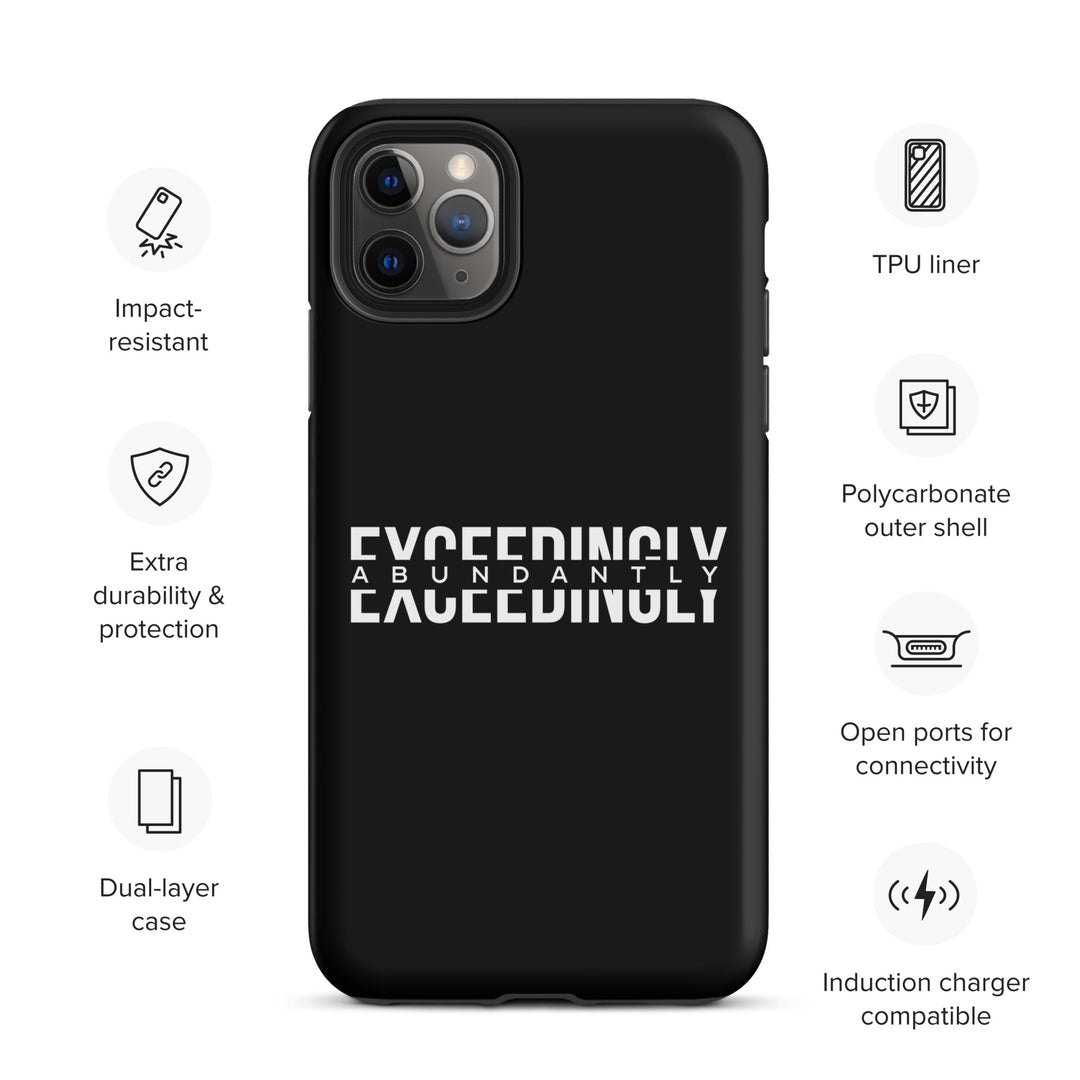 Christian Phone Case Exceedingly Abundantly Black for iPhone® iPhone® Phone Cases   
