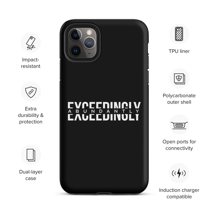 Christian Phone Case Exceedingly Abundantly Black for iPhone® iPhone® Phone Cases   