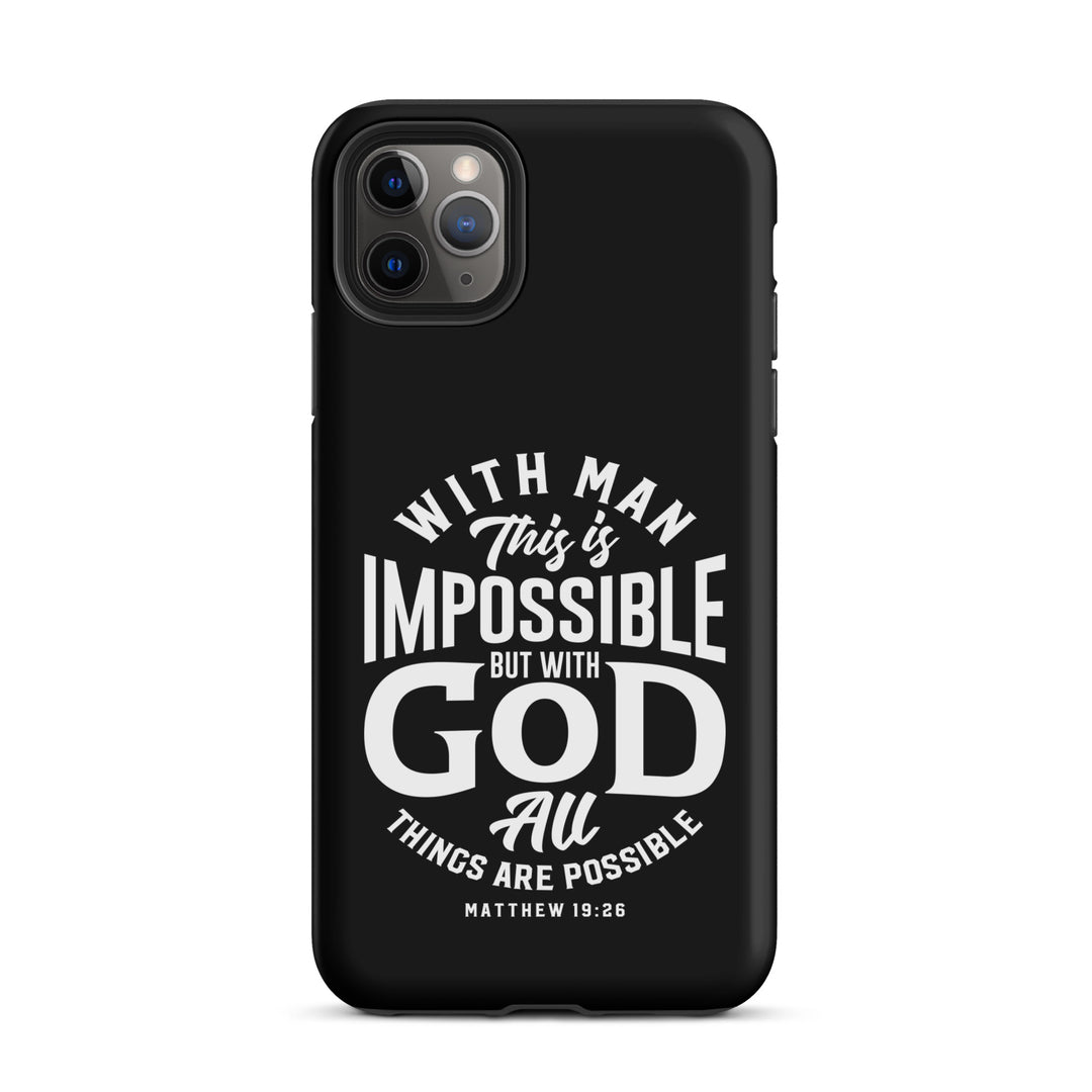 Christian Phone Case All Things Possible Black for iPhone® iPhone® Phone Cases Matte iPhone 11 Pro Max 