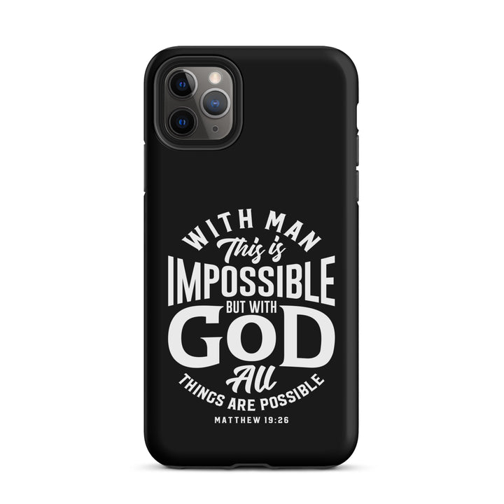 Christian Phone Case All Things Possible Black for iPhone® iPhone® Phone Cases Matte iPhone 11 Pro Max 