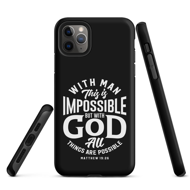 Christian Phone Case All Things Possible Black for iPhone® iPhone® Phone Cases   