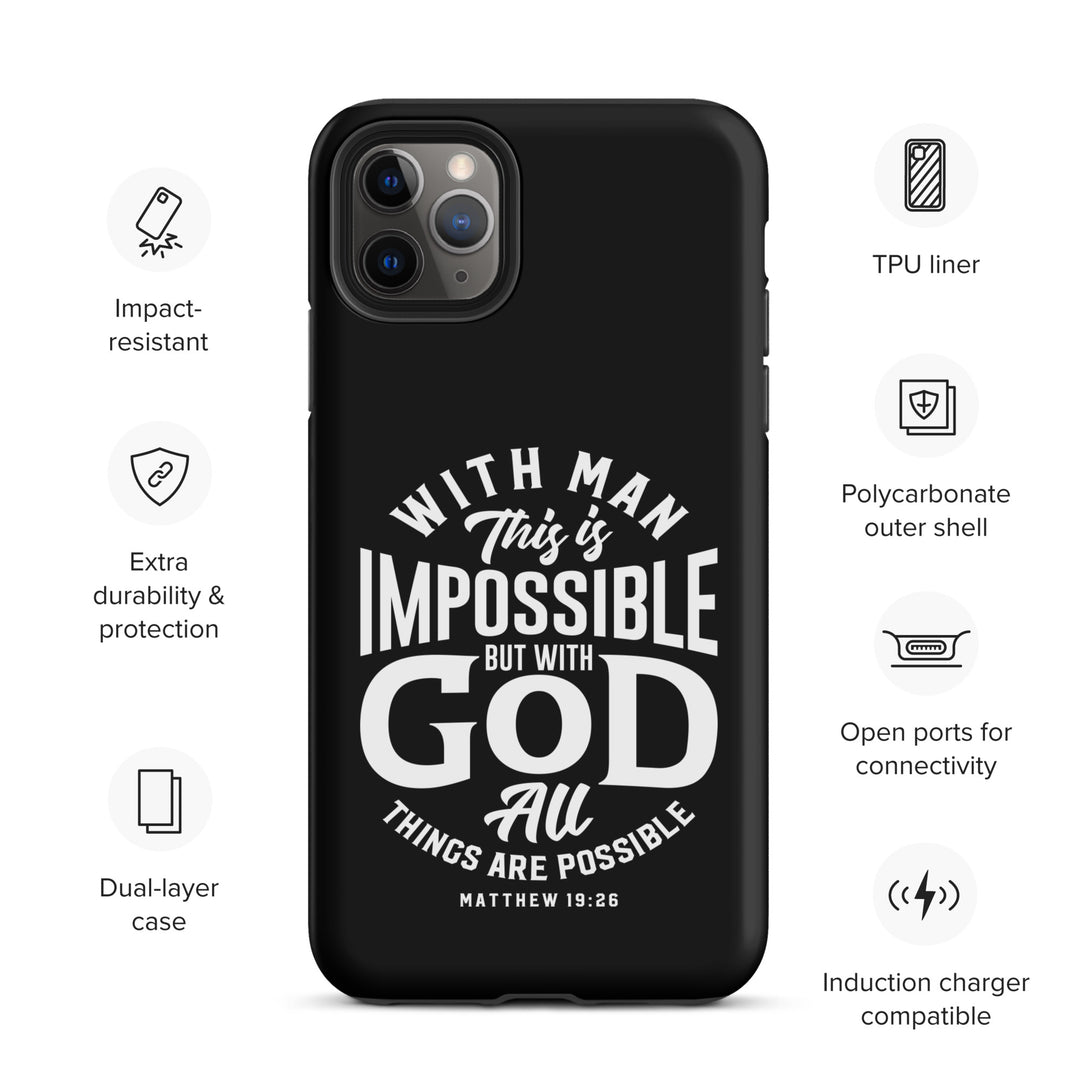Christian Phone Case All Things Possible Black for iPhone® iPhone® Phone Cases   