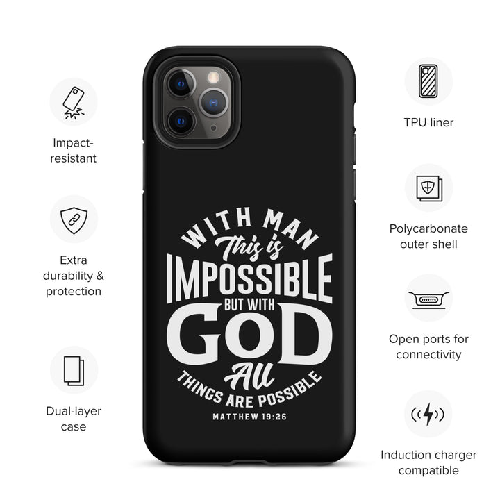 Christian Phone Case All Things Possible Black for iPhone® iPhone® Phone Cases   