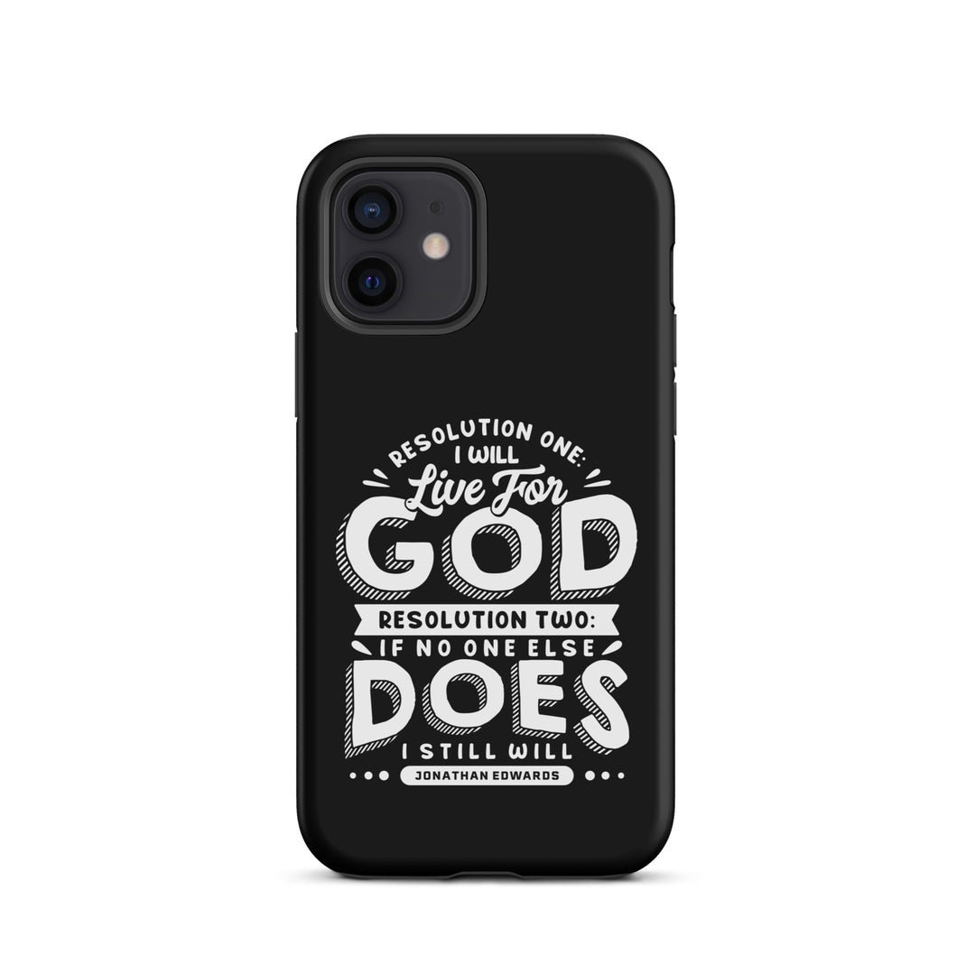 Christian Phone Case Jonathan Edwards Live For God Black for iPhone® iPhone® Phone Cases Matte iPhone 12