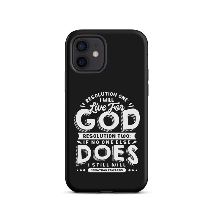 Christian Phone Case Jonathan Edwards Live For God Black for iPhone® iPhone® Phone Cases Matte iPhone 12