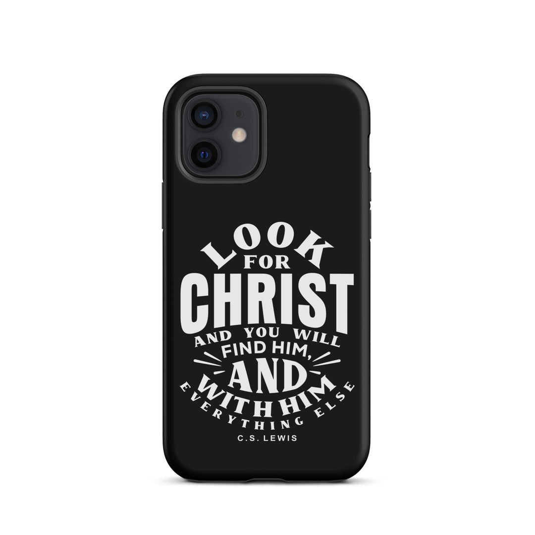 Christian Phone C.S. Lewis Case Look For Christ Black for iPhone® iPhone® Phone Cases Matte iPhone 12