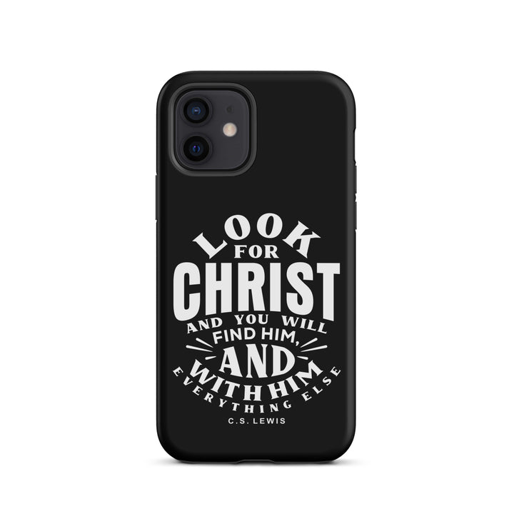 Christian Phone C.S. Lewis Case Look For Christ Black for iPhone® iPhone® Phone Cases Matte iPhone 12
