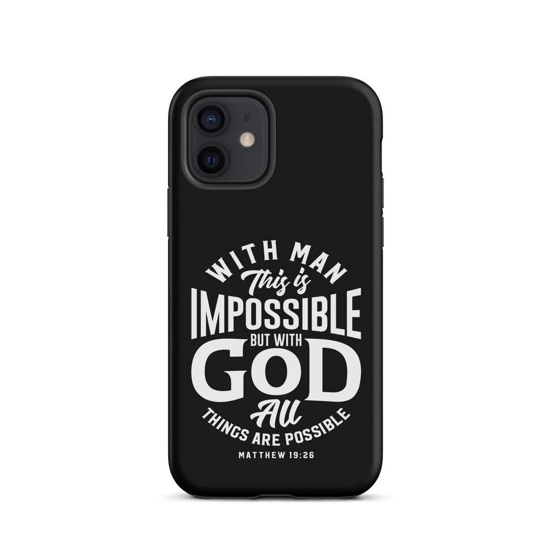 Christian Phone Case All Things Possible Black for iPhone® iPhone® Phone Cases Matte iPhone 12 
