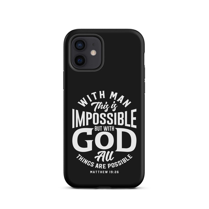 Christian Phone Case All Things Possible Black for iPhone® iPhone® Phone Cases Matte iPhone 12 