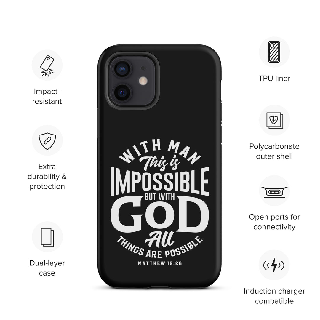 Christian Phone Case All Things Possible Black for iPhone® iPhone® Phone Cases   
