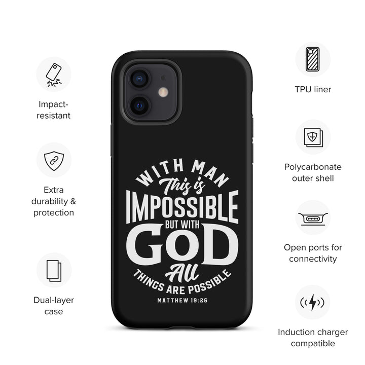Christian Phone Case All Things Possible Black for iPhone® iPhone® Phone Cases   