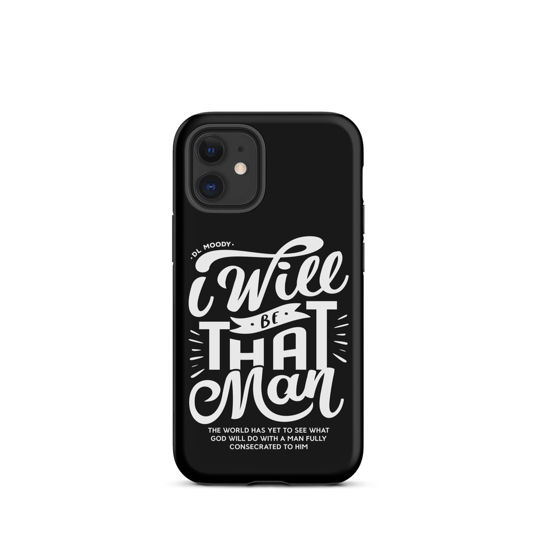Christian Phone Case D.L. Moody's I Will Be That Man Black for iPhone® iPhone® Phone Cases Matte iPhone 12 mini