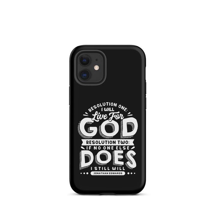 Christian Phone Case Jonathan Edwards Live For God Black for iPhone® iPhone® Phone Cases Matte iPhone 12 mini