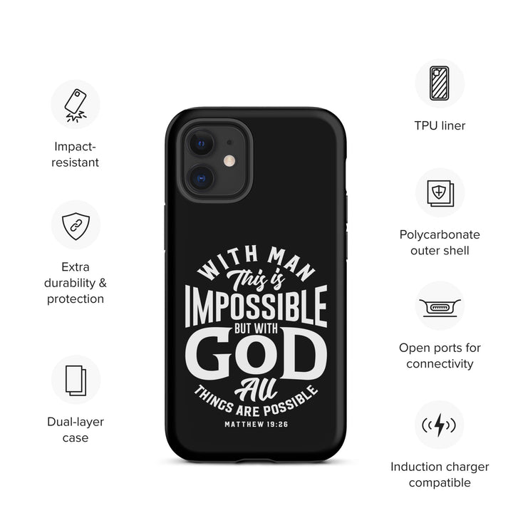 Christian Phone Case All Things Possible Black for iPhone® iPhone® Phone Cases   