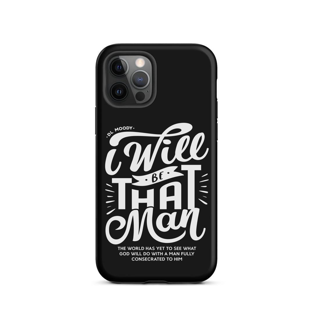 Christian Phone Case D.L. Moody's I Will Be That Man Black for iPhone® iPhone® Phone Cases Matte iPhone 12 Pro