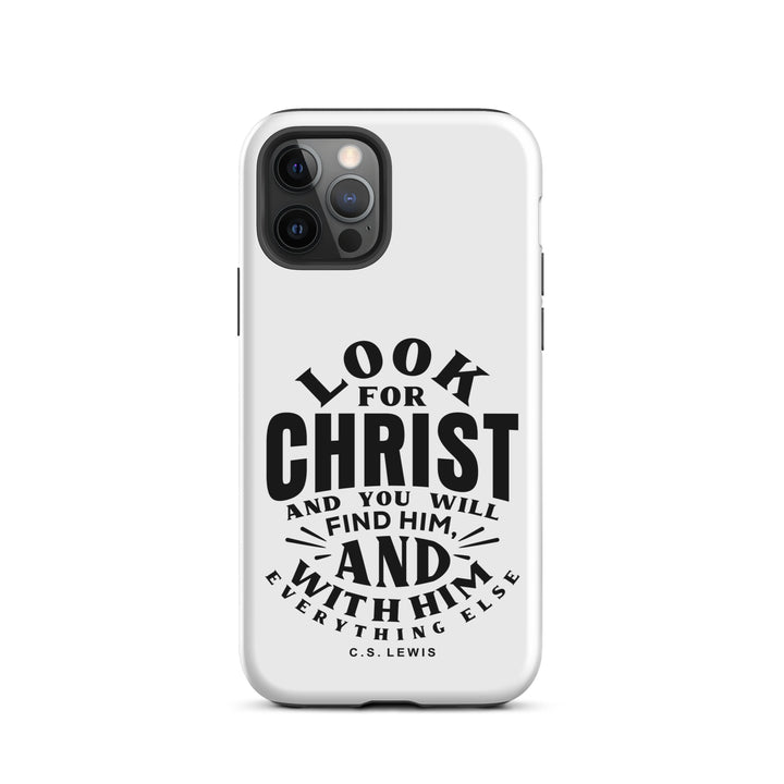 Christian Phone C.S. Lewis Case Look For Christ White for iPhone® iPhone® Phone Cases Matte iPhone 12 Pro