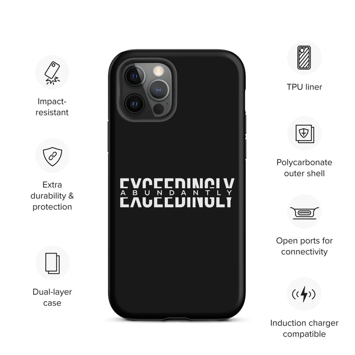 Christian Phone Case Exceedingly Abundantly Black for iPhone® iPhone® Phone Cases   