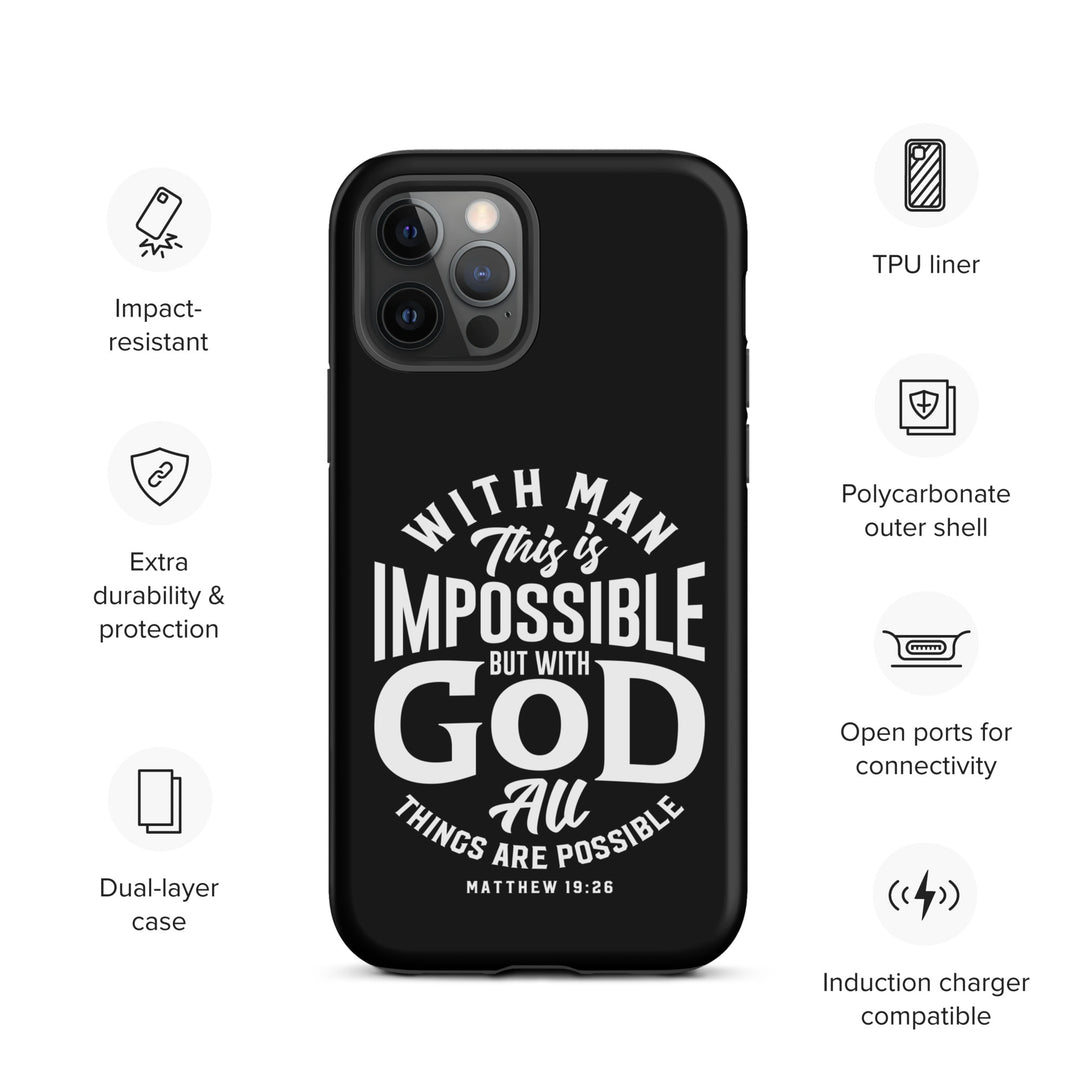 Christian Phone Case All Things Possible Black for iPhone® iPhone® Phone Cases   
