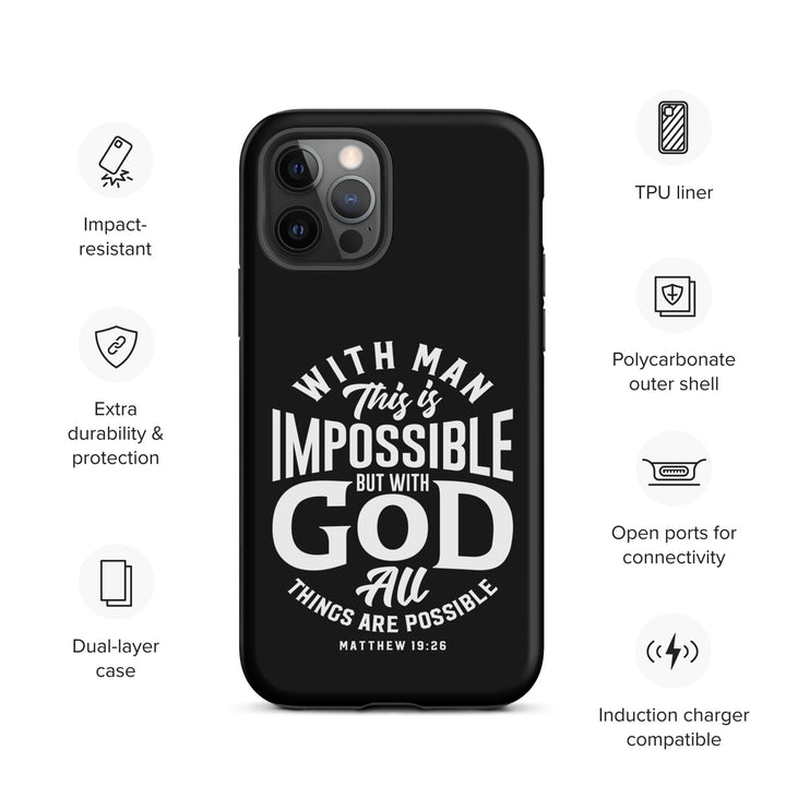 Christian Phone Case All Things Possible Black for iPhone® iPhone® Phone Cases   