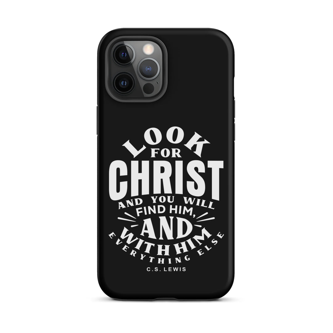 Christian Phone C.S. Lewis Case Look For Christ Black for iPhone® iPhone® Phone Cases Matte iPhone 12 Pro Max
