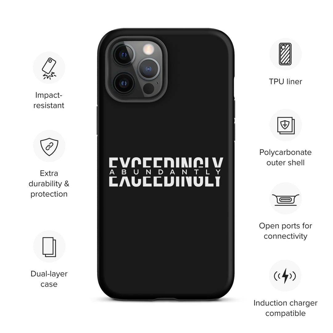 Christian Phone Case Exceedingly Abundantly Black for iPhone® iPhone® Phone Cases   