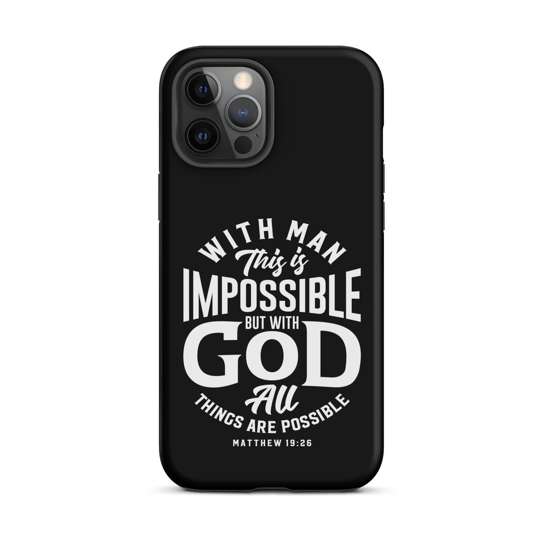 Christian Phone Case All Things Possible Black for iPhone® iPhone® Phone Cases Matte iPhone 12 Pro Max 