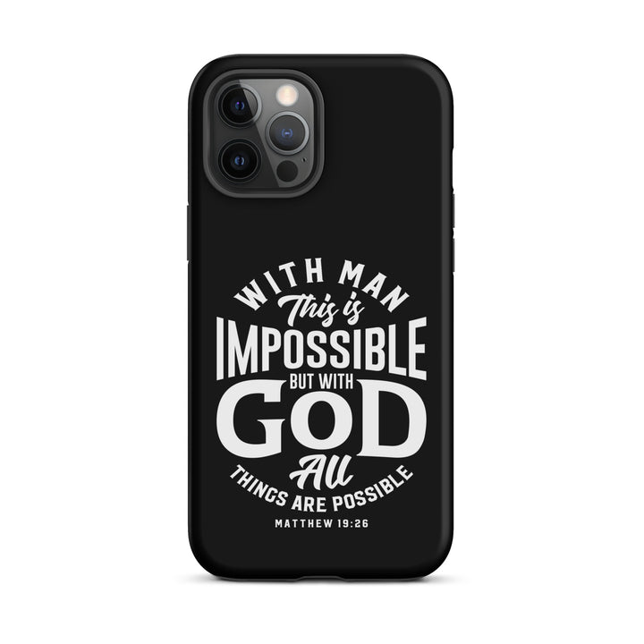 Christian Phone Case All Things Possible Black for iPhone® iPhone® Phone Cases Matte iPhone 12 Pro Max 