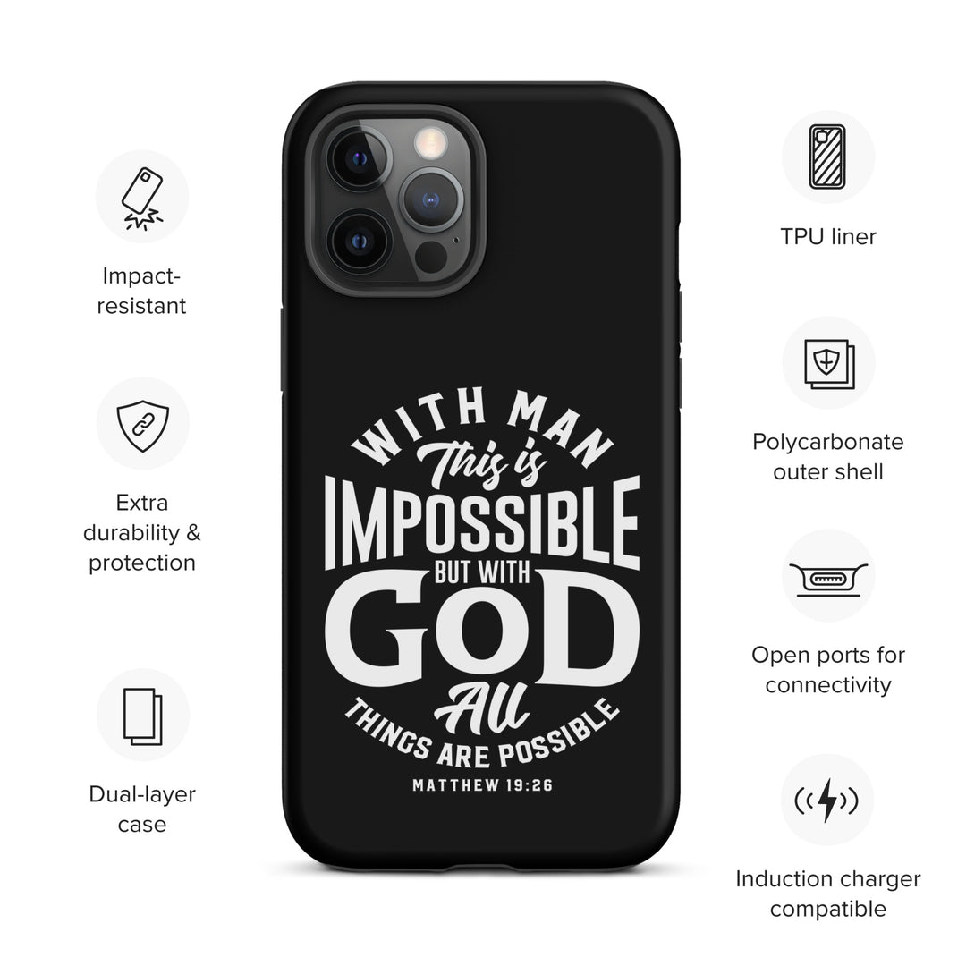 Christian Phone Case All Things Possible Black for iPhone® iPhone® Phone Cases   