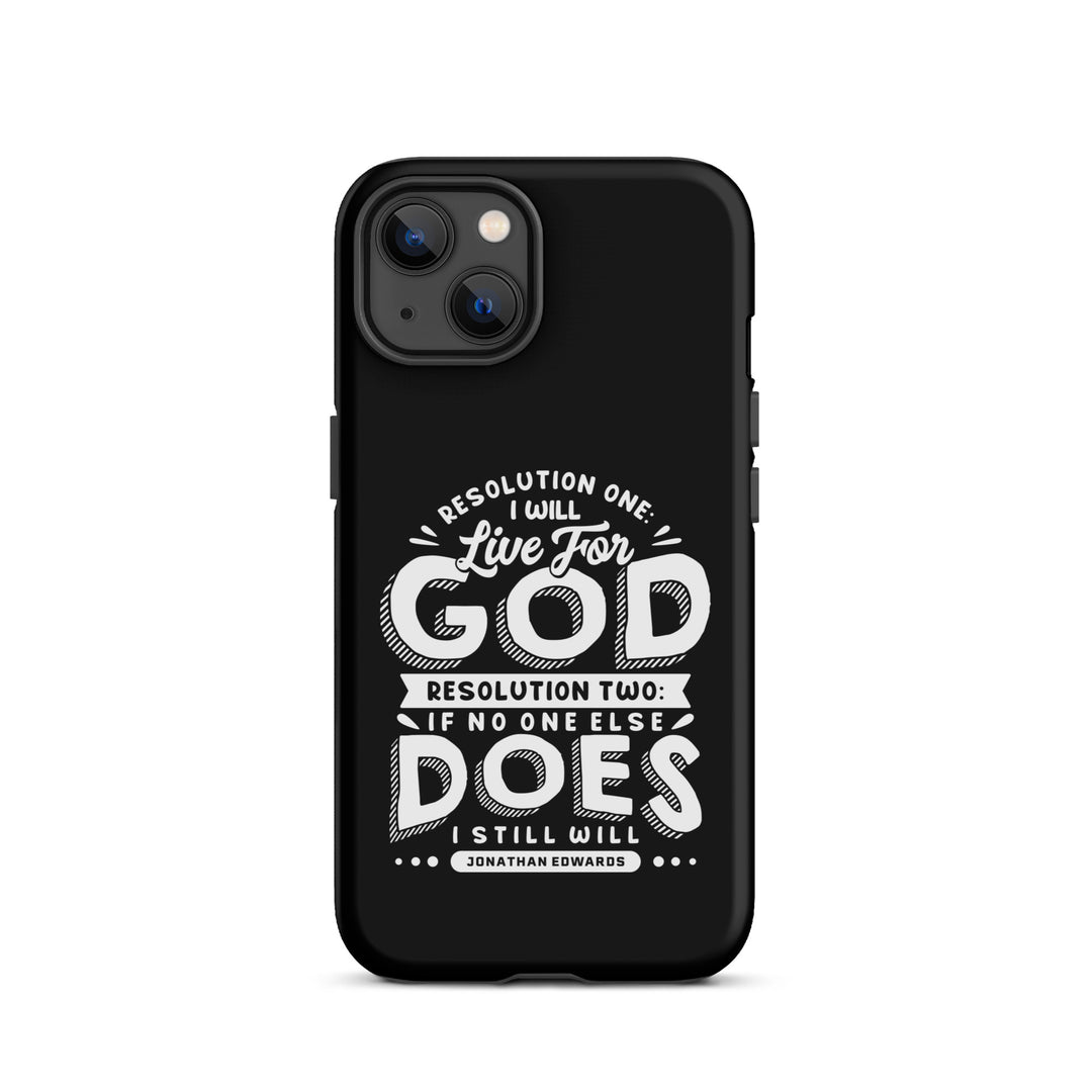 Christian Phone Case Jonathan Edwards Live For God Black for iPhone® iPhone® Phone Cases Matte iPhone 13