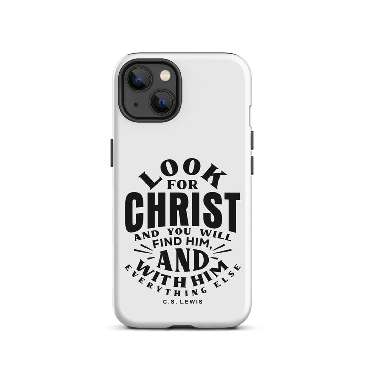 Christian Phone C.S. Lewis Case Look For Christ White for iPhone® iPhone® Phone Cases Matte iPhone 13