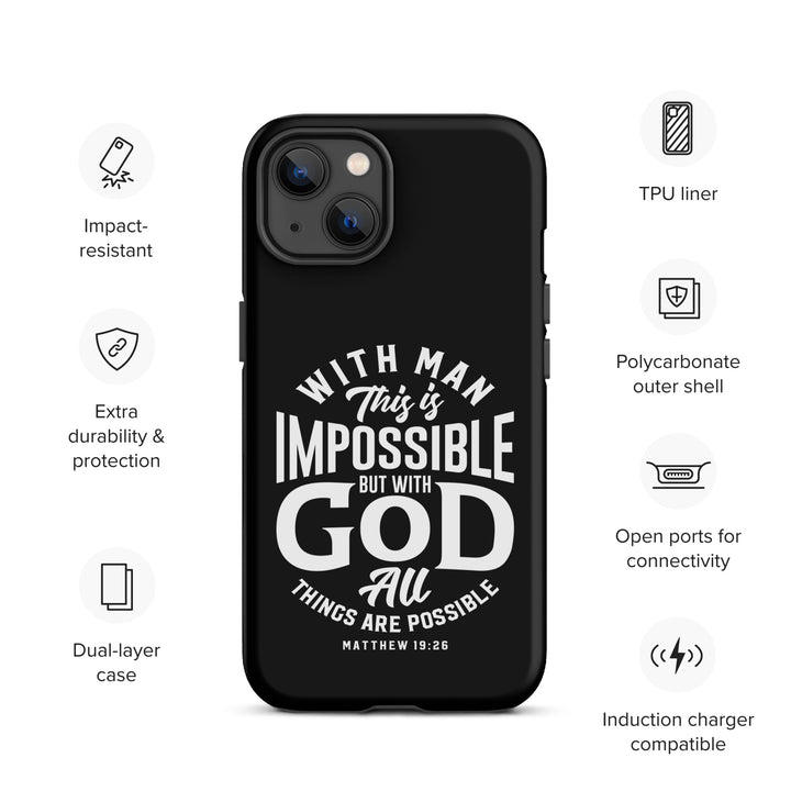 Christian Phone Case All Things Possible Black for iPhone® iPhone® Phone Cases   