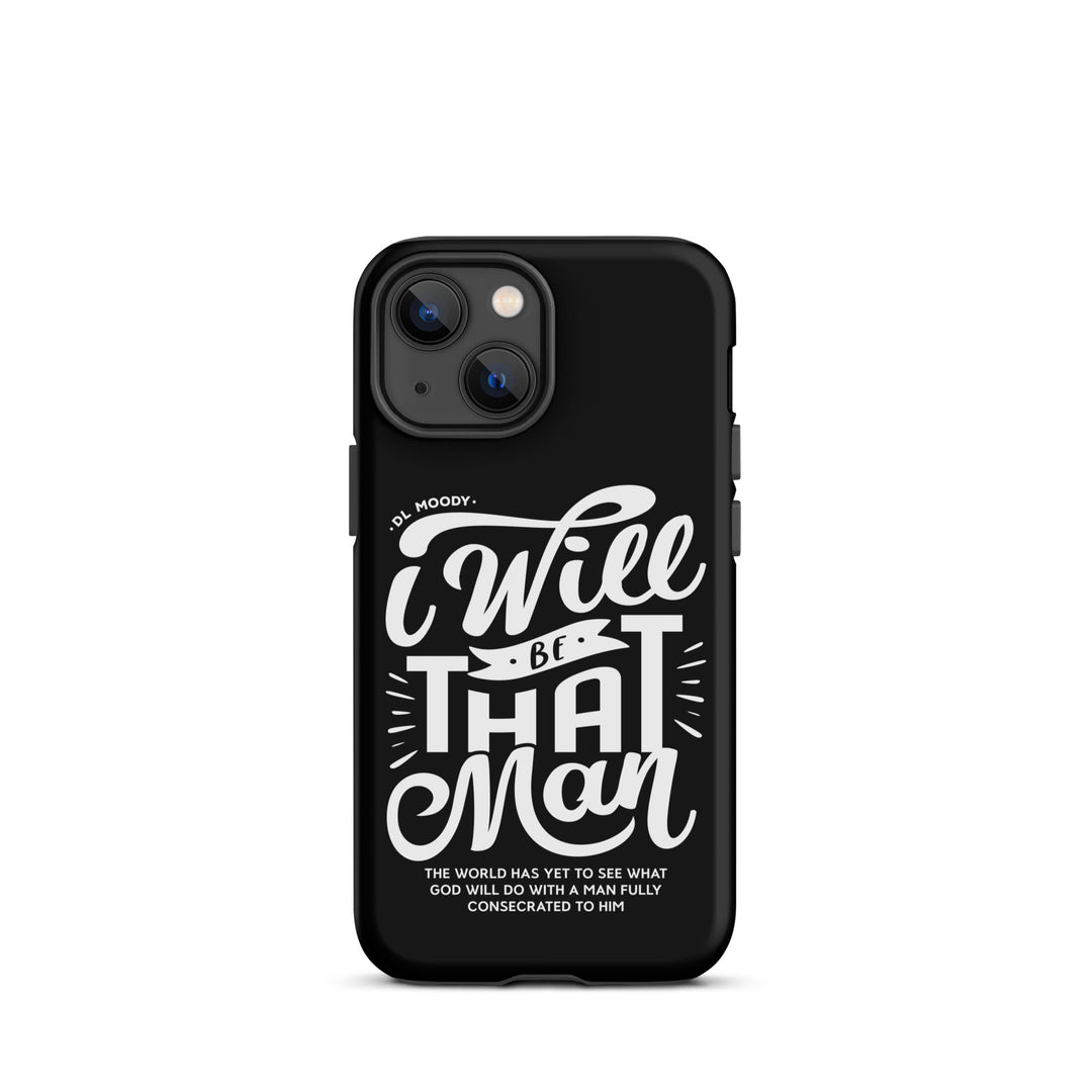 Christian Phone Case D.L. Moody's I Will Be That Man Black for iPhone® iPhone® Phone Cases Matte iPhone 13 mini