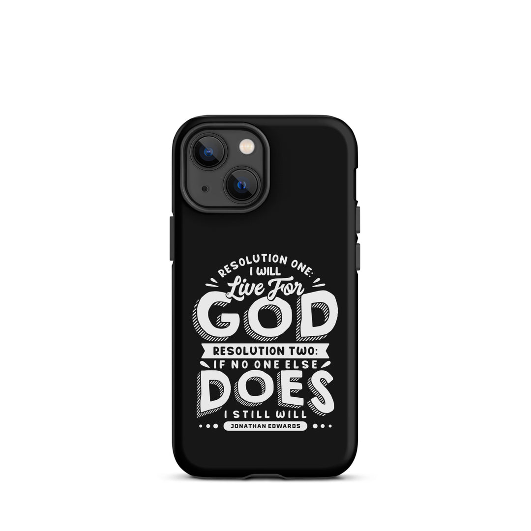 Christian Phone Case Jonathan Edwards Live For God Black for iPhone® iPhone® Phone Cases Matte iPhone 13 mini