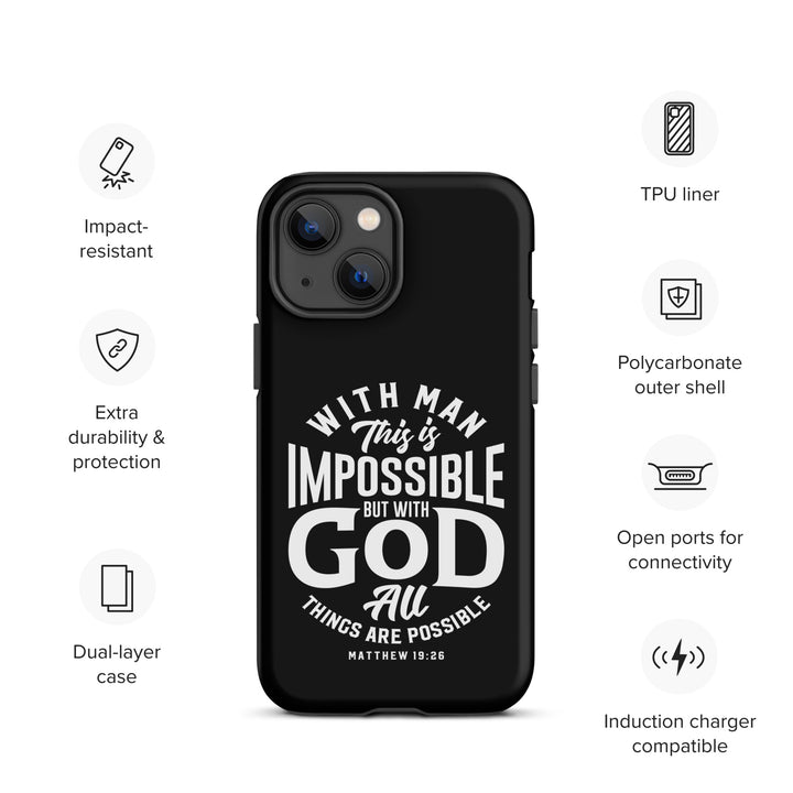 Christian Phone Case All Things Possible Black for iPhone® iPhone® Phone Cases   