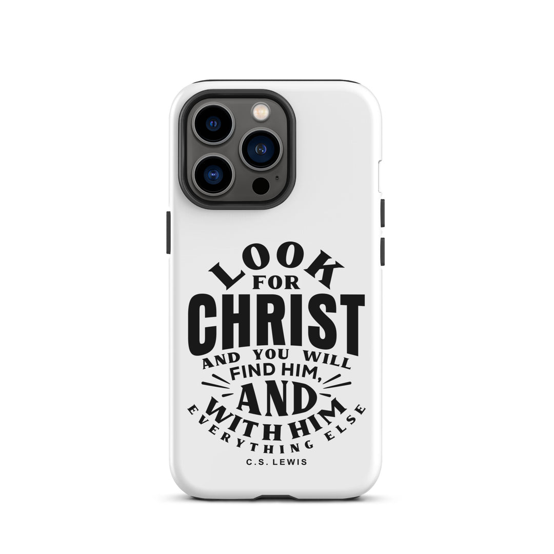 Christian Phone C.S. Lewis Case Look For Christ White for iPhone® iPhone® Phone Cases Matte iPhone 13 Pro