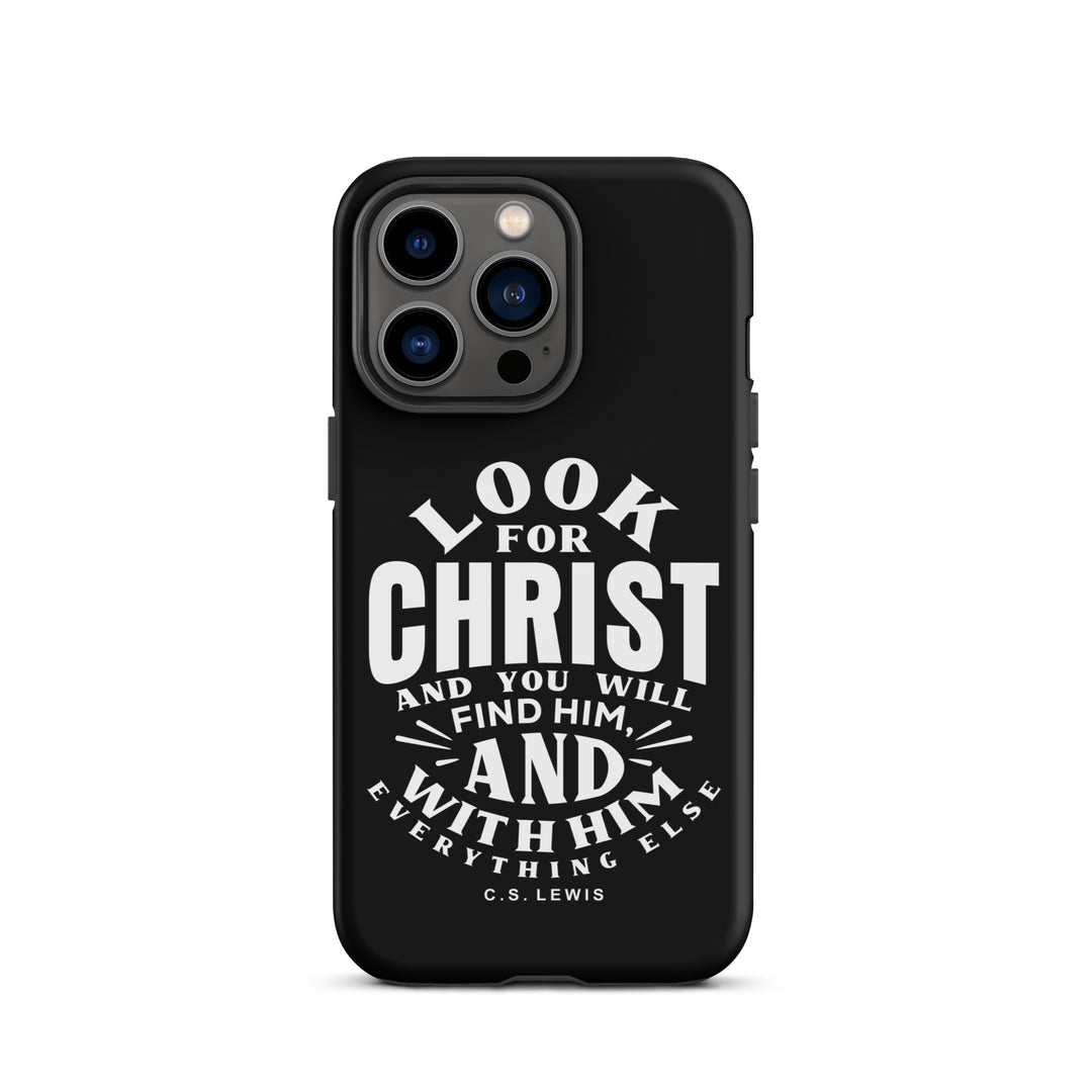 Christian Phone C.S. Lewis Case Look For Christ Black for iPhone® iPhone® Phone Cases Matte iPhone 13 Pro